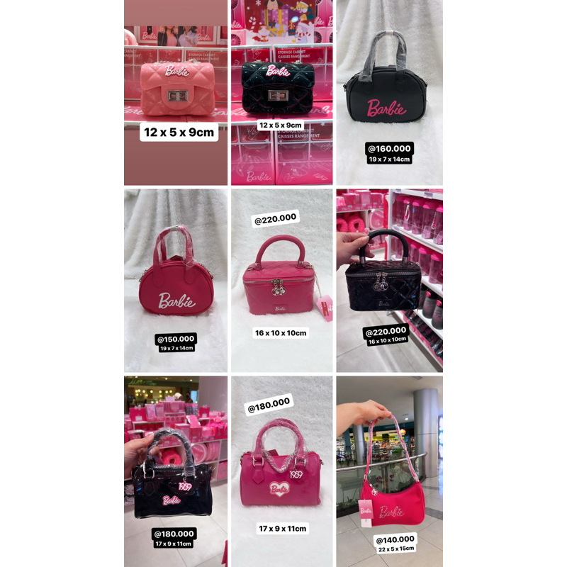 Tas Barbie Miniso X Barbie | Tas Selempang Barbie | Tas mini dress Barbie | Tas Jelly Mini Barbie | 