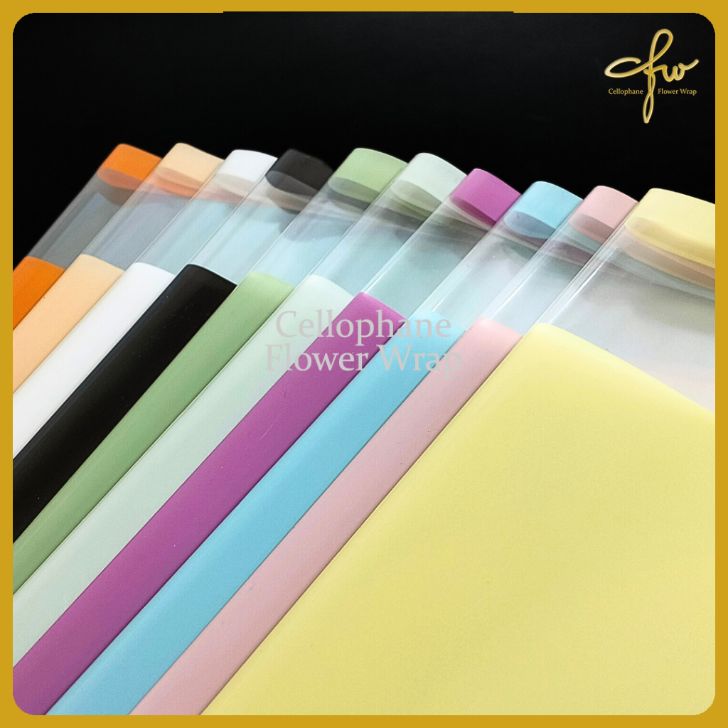 

Kertas Buket Pastel Glossy Transparant Cellophane Flower Wrapping
