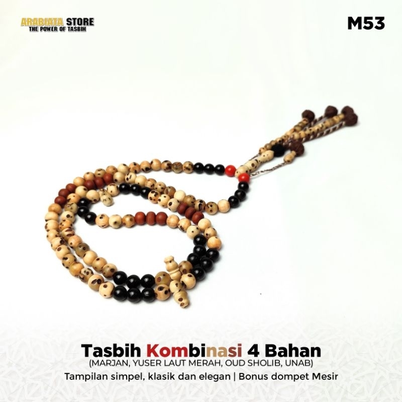 Tasbih Unab mix Oud Sholib Yuser Laut Merah Marjan