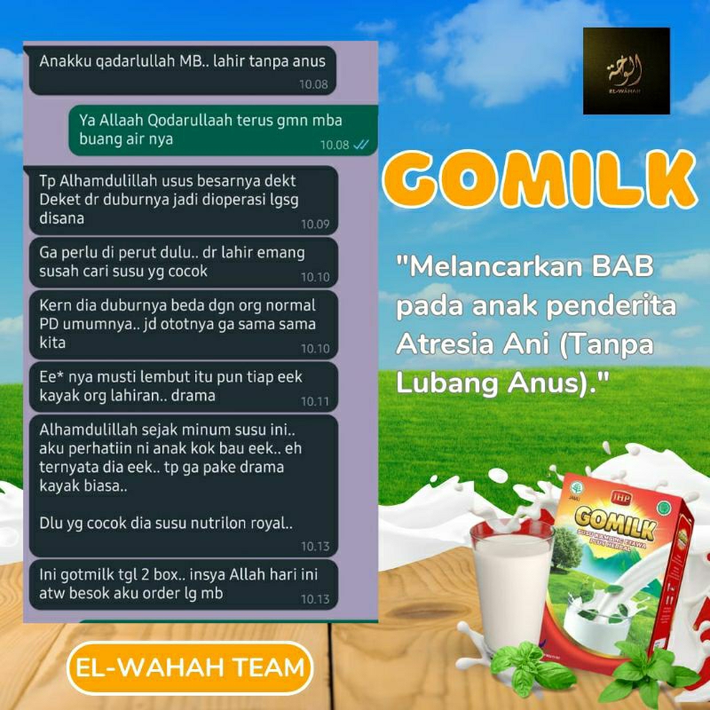 

Susu Gomilk kemasan sachet