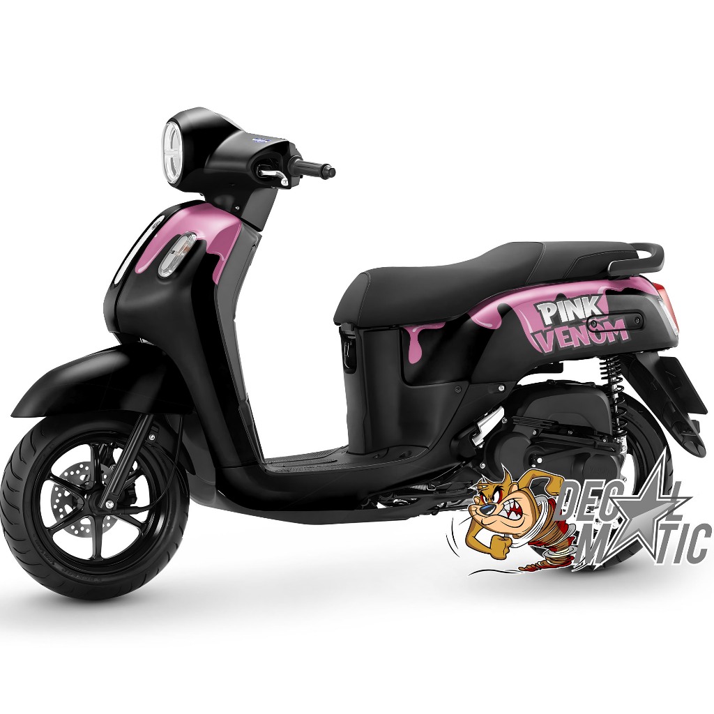 Decal Fazzio Full Body Stiker Motor FAzzio Full body Striping Sticker Motor Fazio Full Black Pink