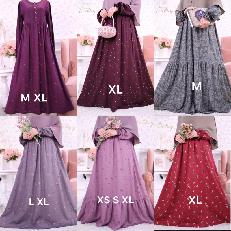 SIAP KIRIM DITSY FEBRUARI NIGHTGOWN TERBARU SIZE SIZE  M L XL