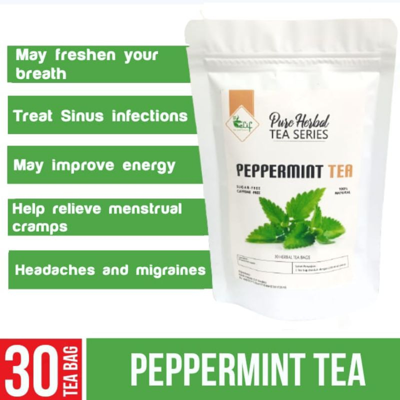 

Teh | Peppermint Tea | Daun Mint | Daun Peppermint | Redakan nyeri tenggorokan (30 Tea Bag)