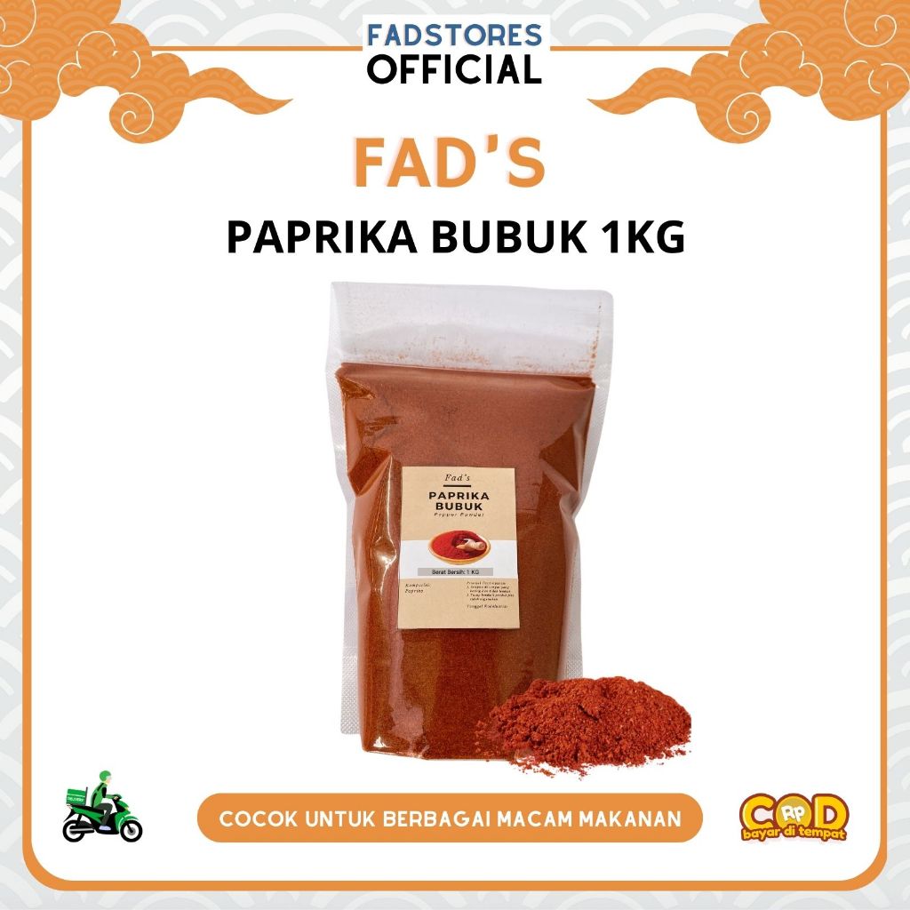 

Paprika Bubuk 1kg - Pepper Powder 1kg - Fad's Rempah Bubuk - Rempah JSR