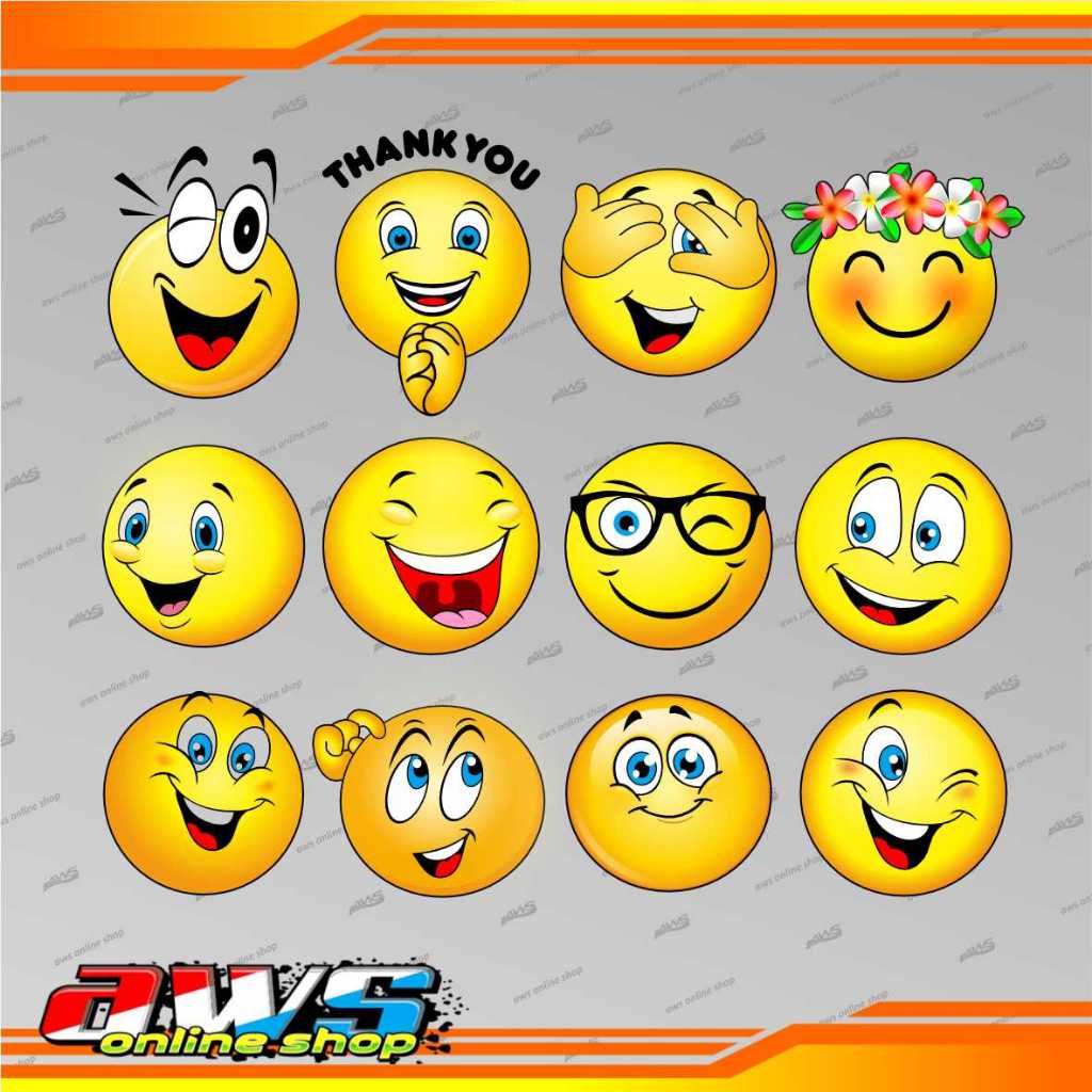 Sticker Smile Emoticon 3D