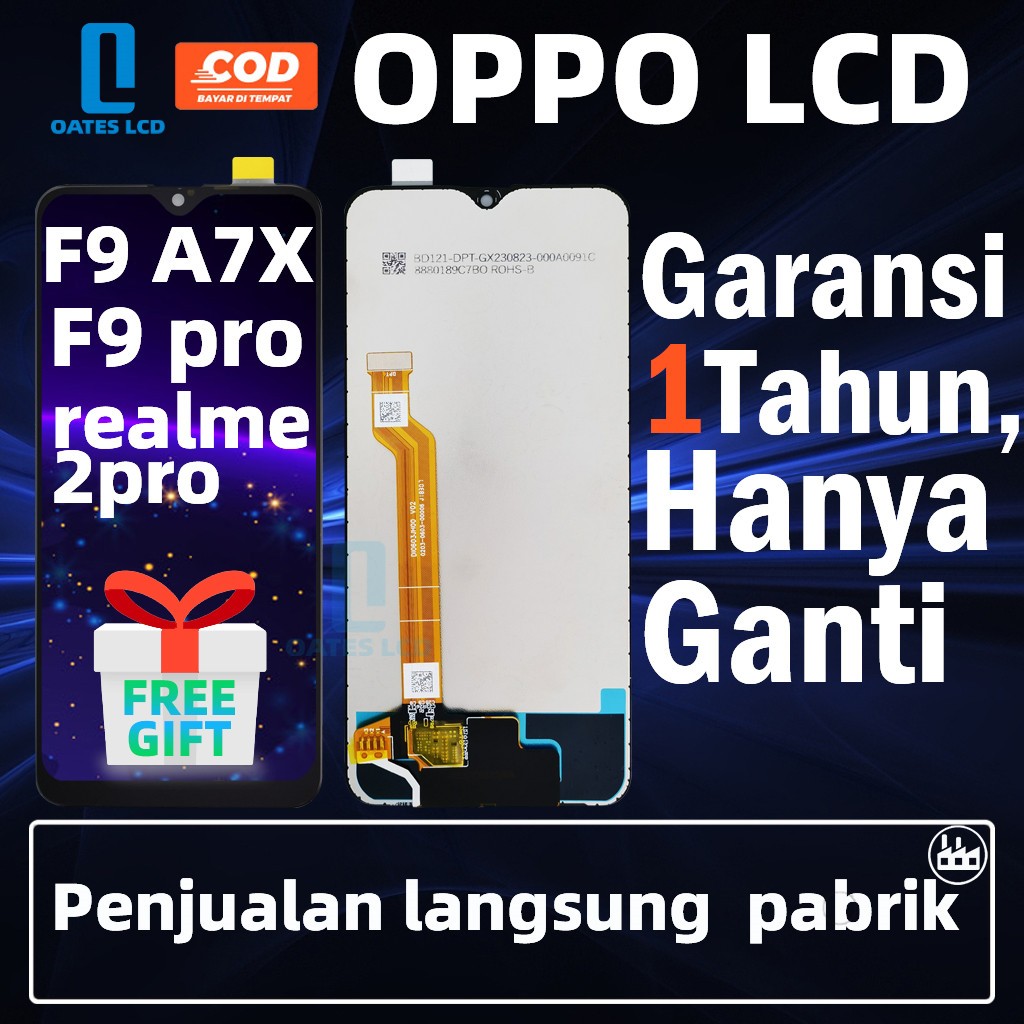 LCD OPPO F9/F9 PRO/A7X/REALME U1/REALME 2 PRO UNIVERSAL  FULLSET Touchscreen   ORI LAYAR sentuh  HP 