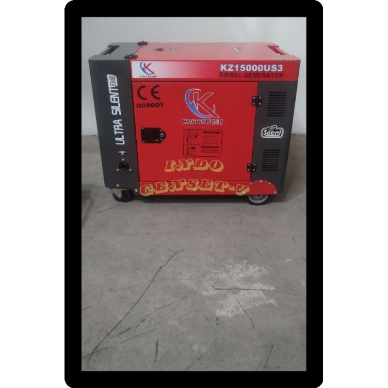 GENSET PORTABLE ULTRA SILENT65dB KATZUMI KZ15000US3 DIESEL GENERATOR 10000WATT 12KVA