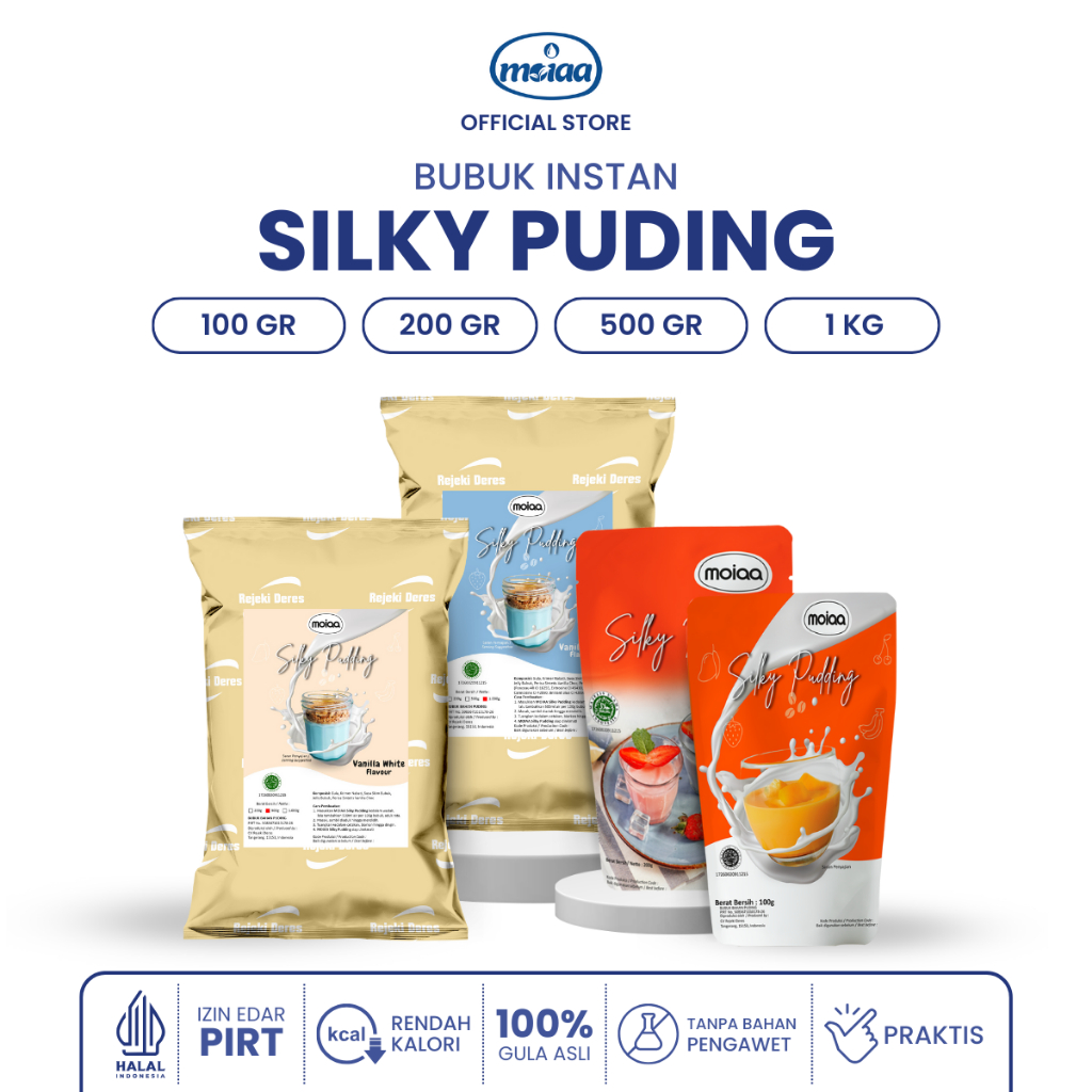 

MOIAA - Silky Pudding MOIAA All Varian Rasa 100g, 200g, 500g, 1Kg