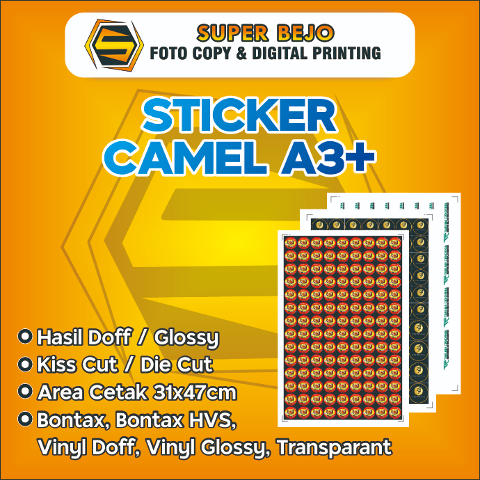 

Super Bejo Digital Printing CETAK STIKER SYEKHERMANIA | CETAK STIKER A3+ | CETAK STIKER MURAH | BACA DESKRIPSI !