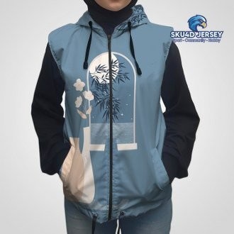 Rompi Printing Parasut Vest Sepeda GF-10 Custom Full print, sku4d