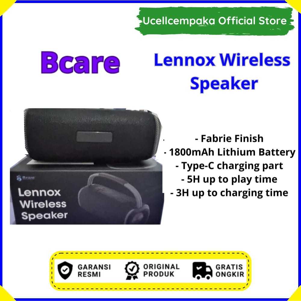 Bluetooth Speaker Bcare Lennox New Segel Garansi Resmi