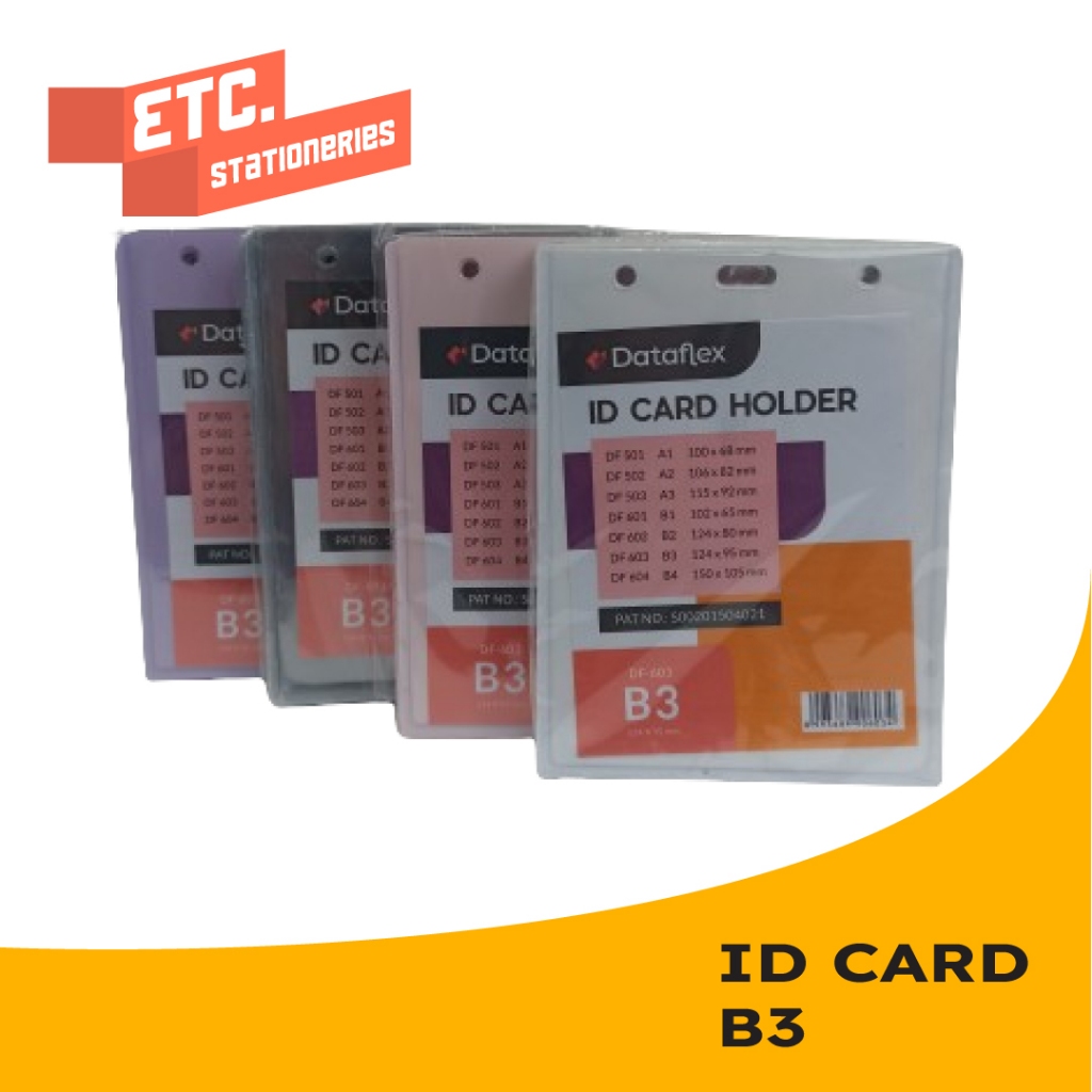 

Dataflex ID Card B3 Case Plastik Mika / Name Tag Holder VC-603