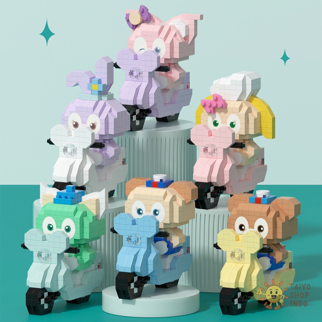 Taiyo Mainan Mini Bricks 3D Karakter Motor Mekansm Model Kartun Building Nano Block Blok Puzzle Lucu Edukasi