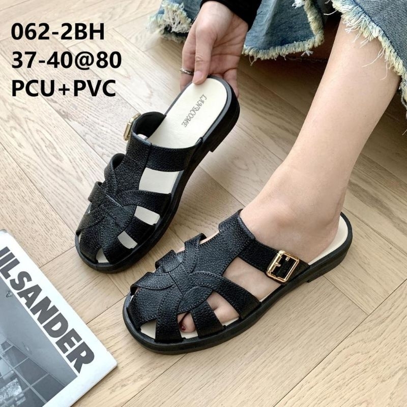 Sandal Selop Wanita Terbaru Sandal Slip On Wanita depan Tertutup Kekinian Sandal Karet Wanita Import