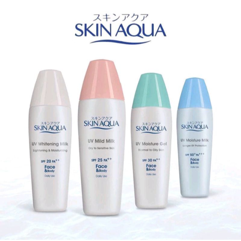 Skin aqua sunscreen all varian 40gr | Putih | Biru | Hijau | Pink