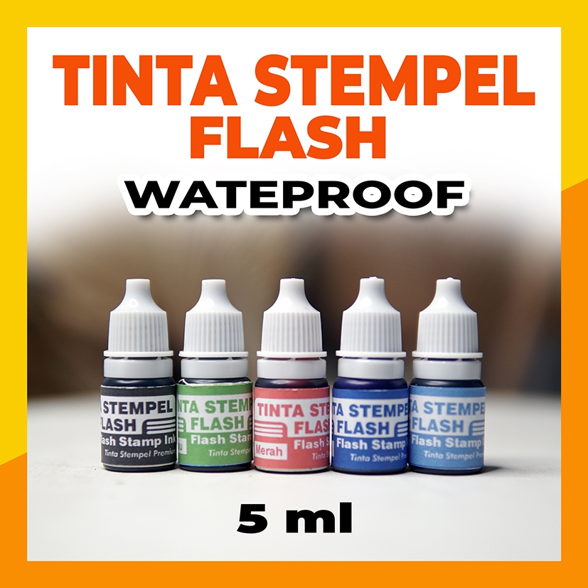 

Tinta Stempel Flash 5ml I Tinta Refill Stempel Warna Anti Luntur