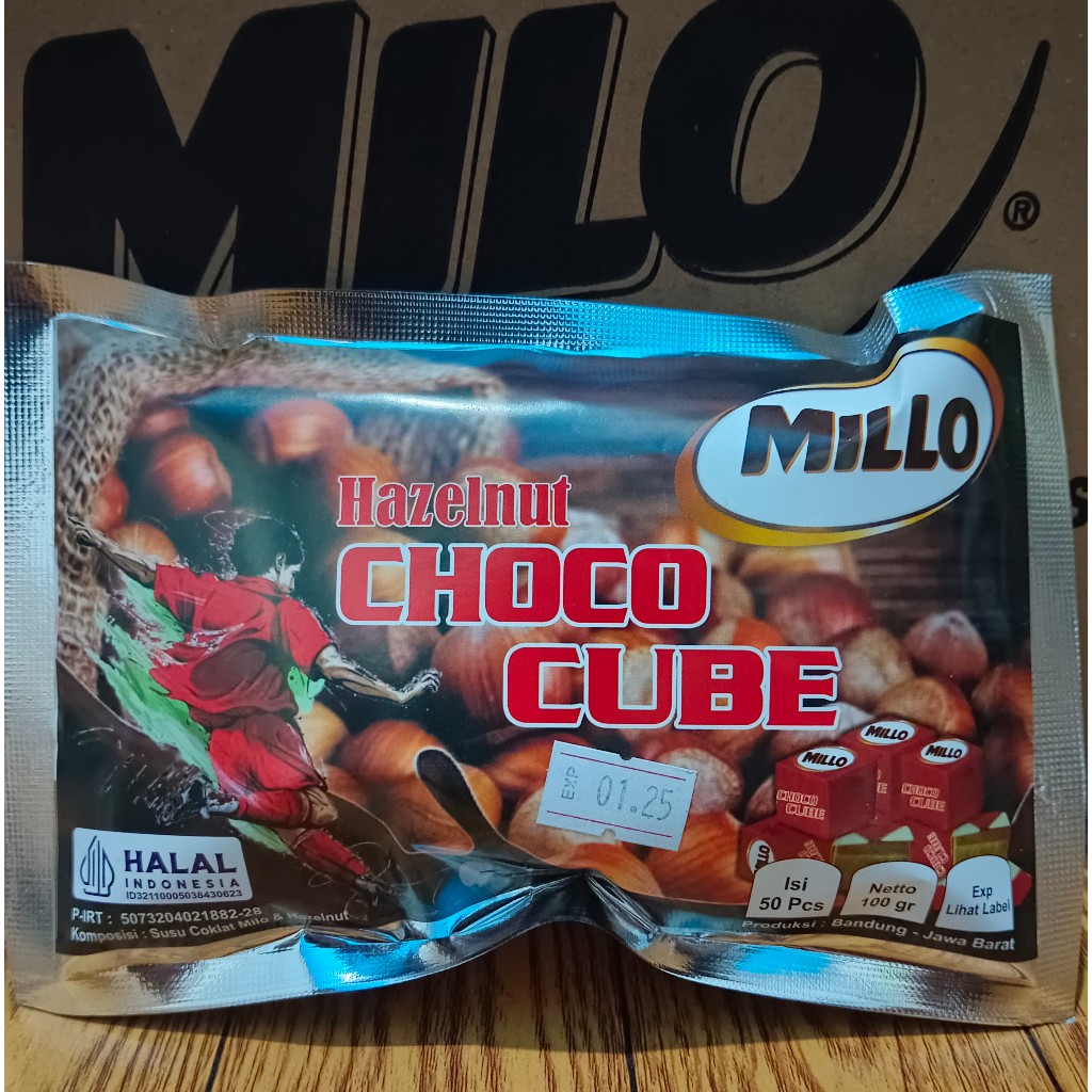 

Kacang Hazelnut Milo/Millo Cube 1 Bungkus (Isi 50 buah) Murah Lebay ....