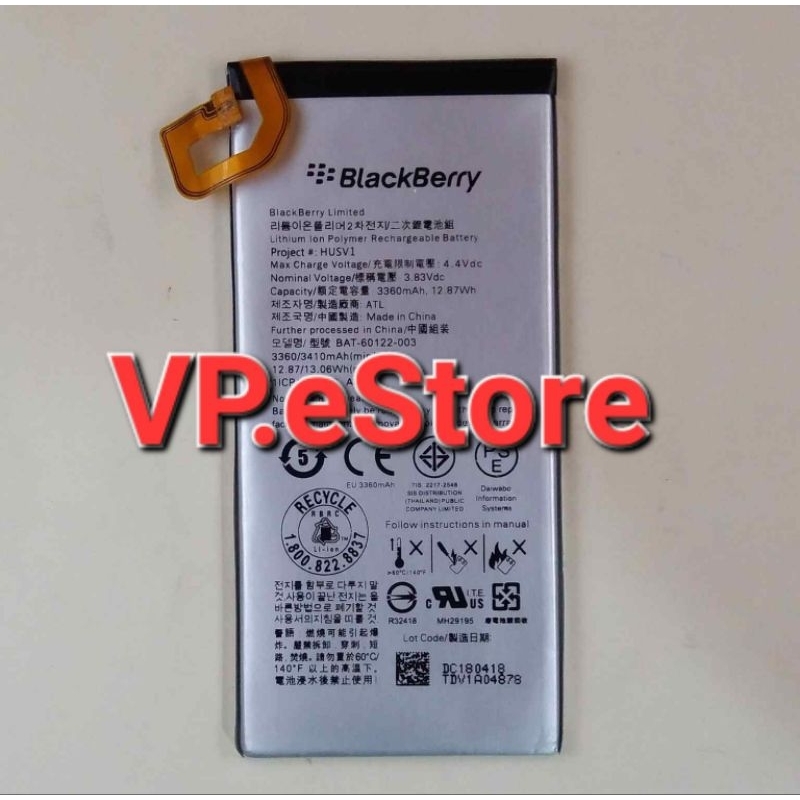 Baterai Batre BB BlackBerry PRIV ORIGINAL 100% Model Kode Batrei Battery BAT-60122-003