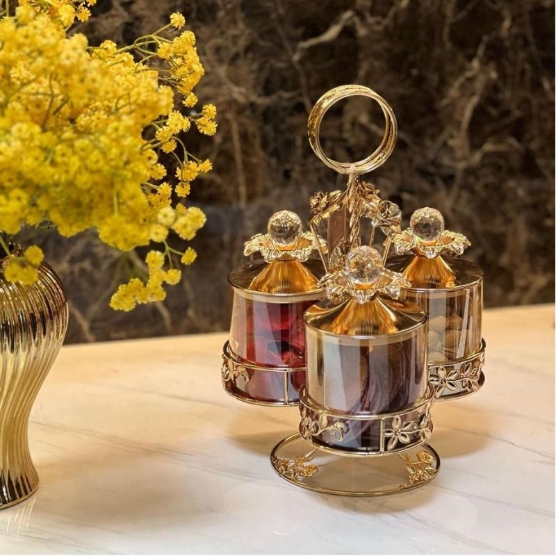 Toples kaca set toples bumbu tempat bumbu kaca tempat kue tempat snack