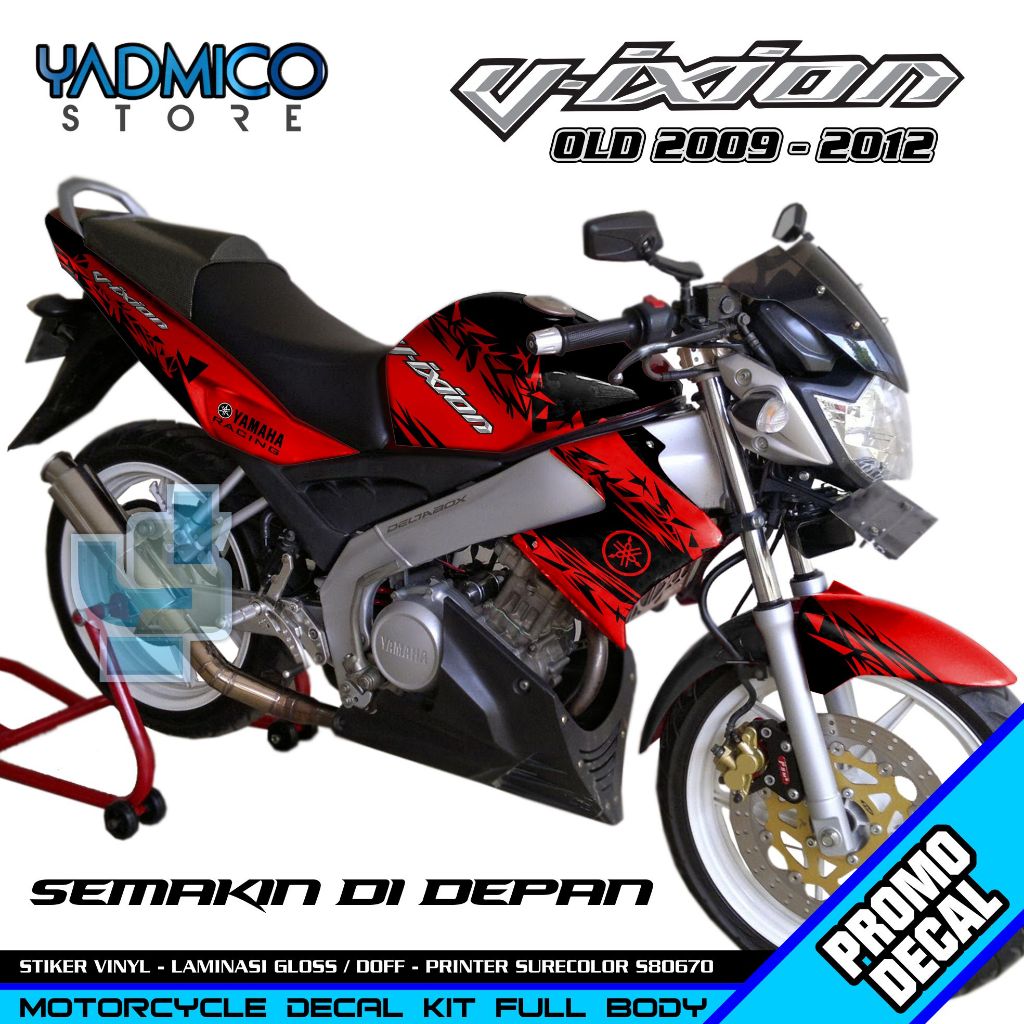 Decal Vixion Old Full Body - Stiker Motor Vixion Old 2009 Full Body - Dekal Vixion Lama 2012 - Strip