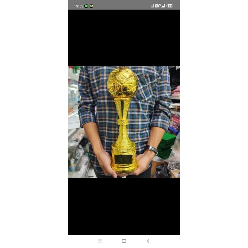 piala/trophy bola volly croum emas premium