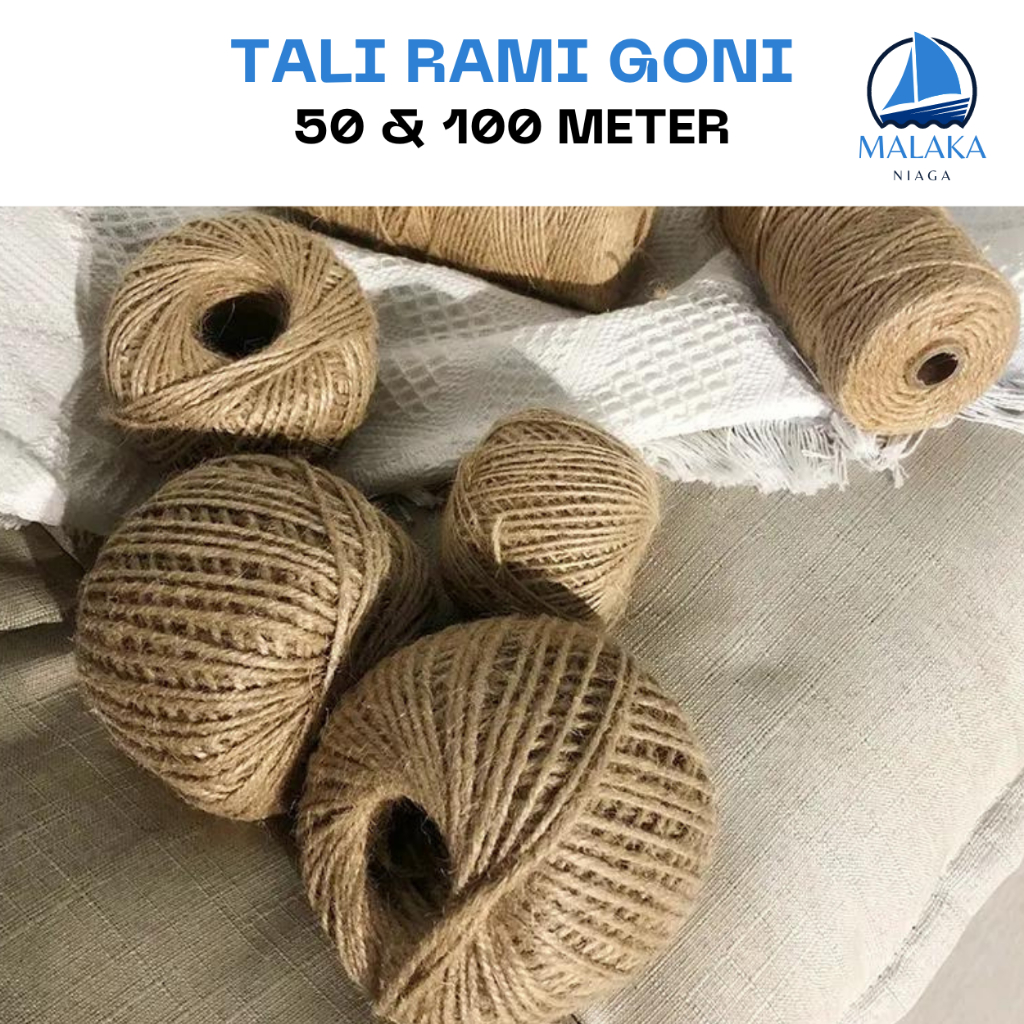 

Tali Rami /Goni ukuran 2 PLY Panjang ±50 Meter | Tali Goni Gulungan | Tali Rami Roll Murah Tali Hampers Lebaran Tali Souvenir Tali Hiasan Kerajinan DIY Tali Undangan Tali Aesthetic
