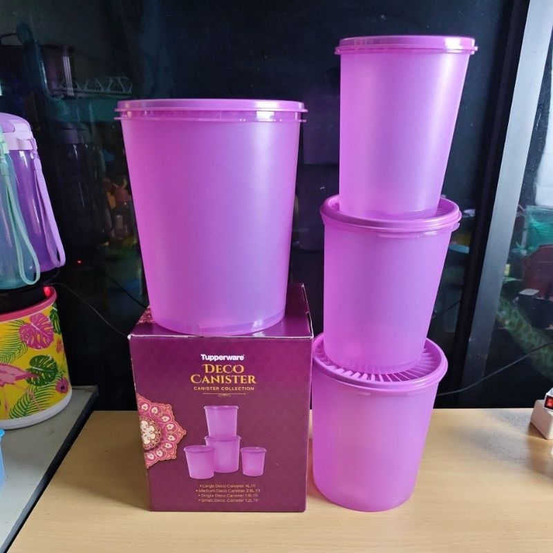 PROMO Tupperware  Deco Canister Set 4pcs
