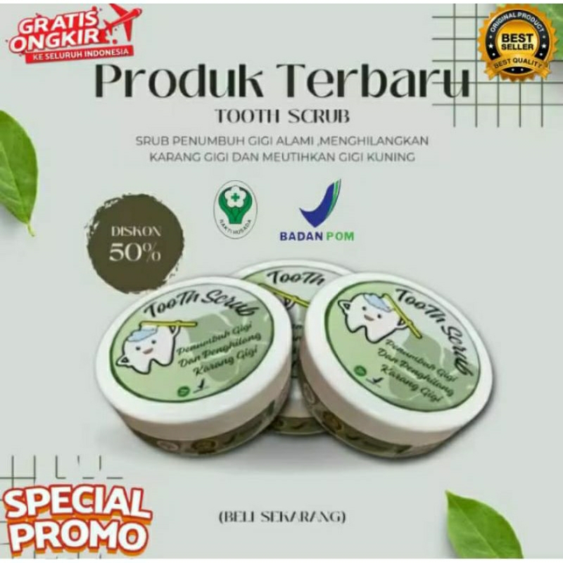 SCRUB PENUMBUH GIGI ALAMI- Gigi Ompong Tertambal Lagi,Gigi patah rapih & bersih,