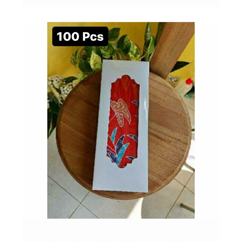HARGA 100 pcs KOTAK/ BOX BATIK PEMBUNGKUS KAIN BATIK