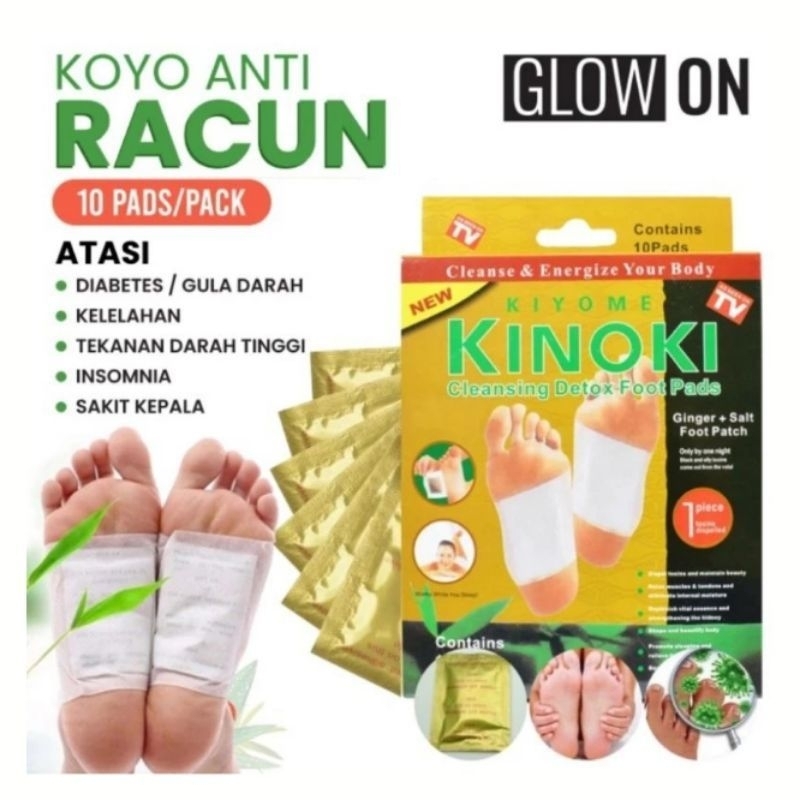 BISA COD ( 1 Box Isi 10 PCS ) Koyo kaki Kinoki GOLD Koyo Kesehatan Detox Toksin Ampuh Buang Racun