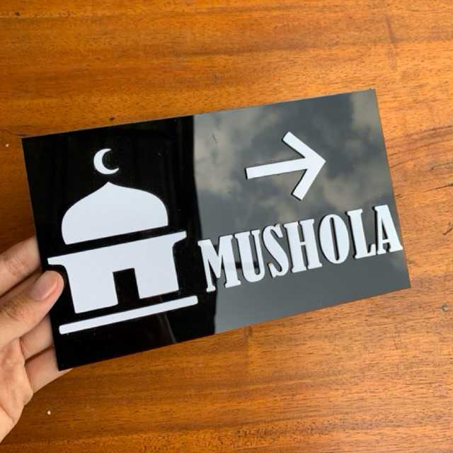 

papan sign akrilik tulisan mushola