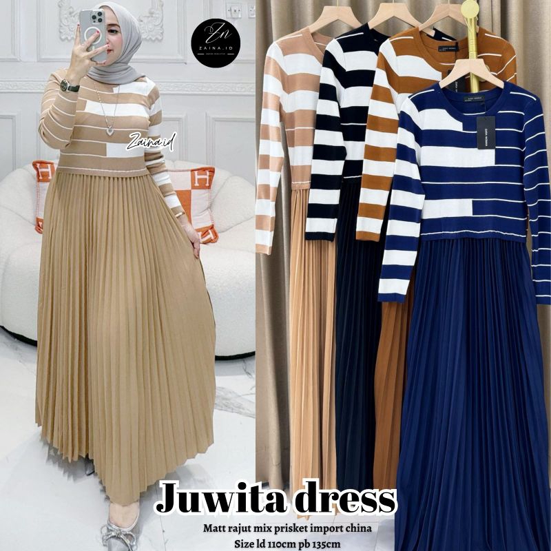 Zara Women Juwita Dress Matt Rajut mix Prisket Import