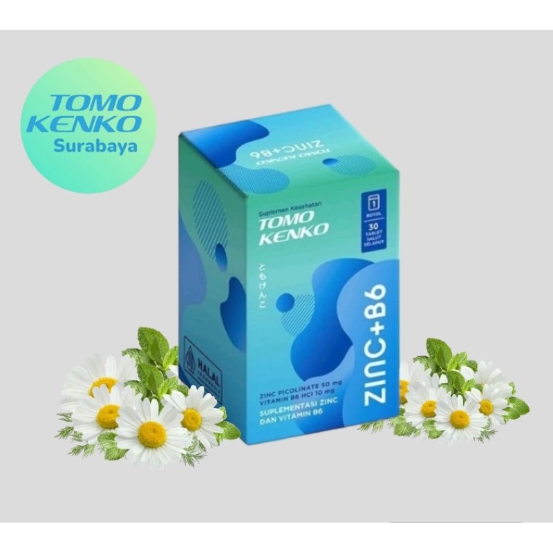 Tomo Kenko Zinc 50 mg + Vitamin B6 High Quality | Suplement Vitamin Daya tahan Tubuh
