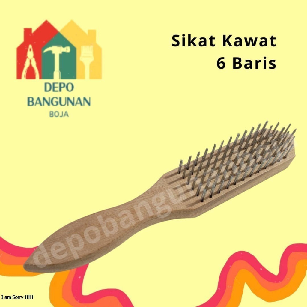 Sikat Kawat 6 Baris / Sikat Baja Kawat 6 Baris