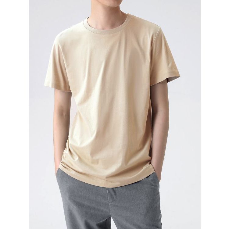 T-shirt Polos Cream Distro High Quality Premium Pria Wanita