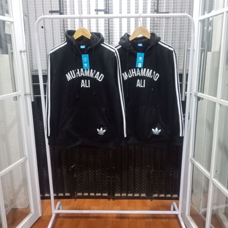 Jaket sweater hoodie Adidas Muhammad Ali hitam (USA) jaket hoodie Cassual Premium
