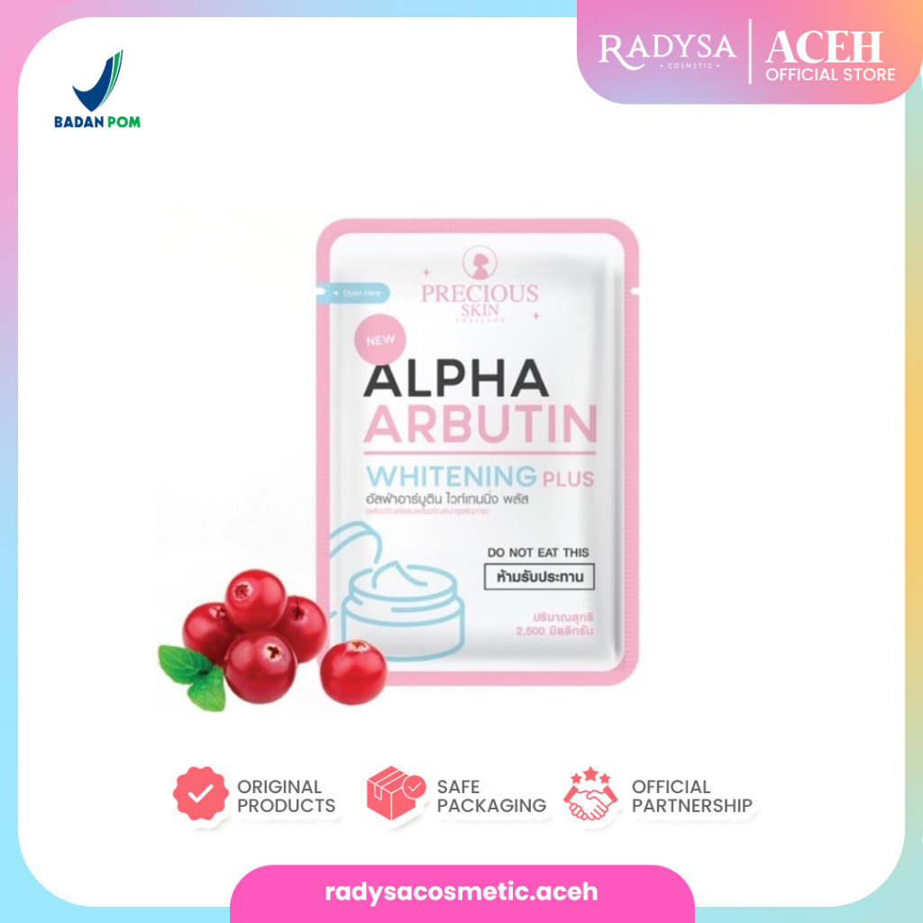𝐑𝐀𝐃𝐘𝐒𝐀 - PRECIOUS Skin Alpha Arbutin Whitening Plus Powder | Capsul Bubuk Lotion