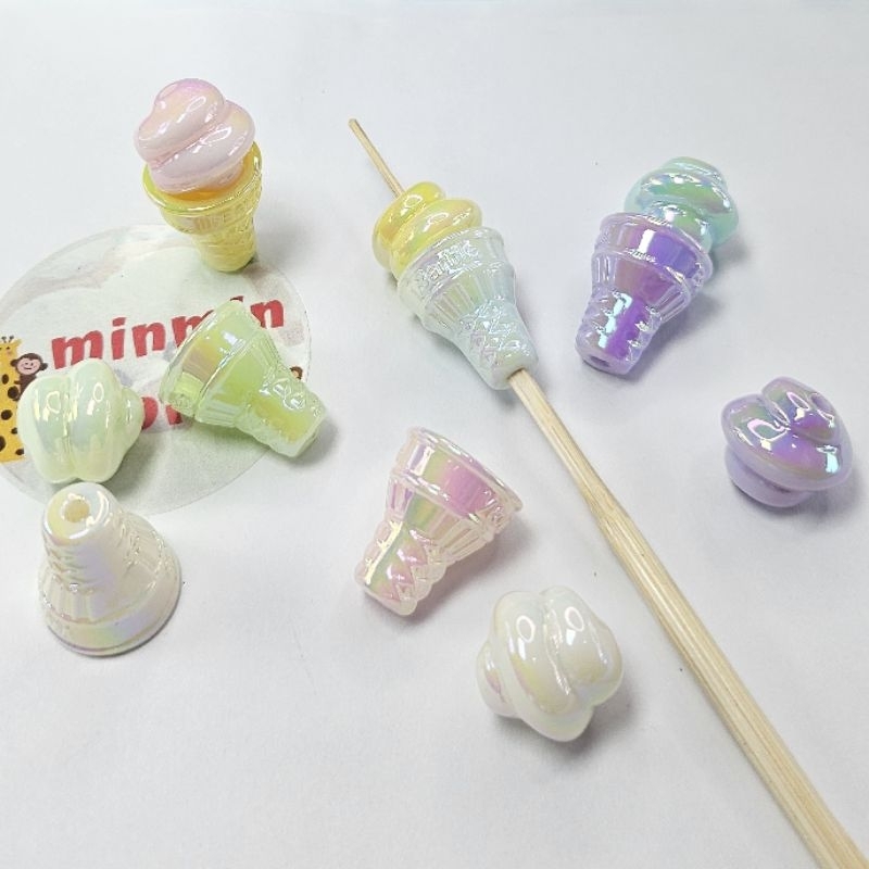 Manik Premium UV ICE CREAM CONE GID / Luxury Beads - MSC109