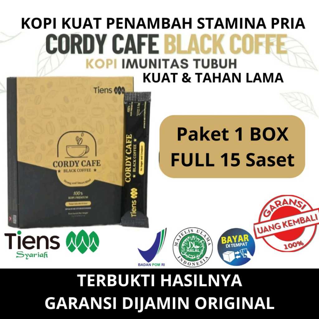 

ORIGINAL CORDY COFFE BLACK TIENS - Cordy Cafe Tiens Kopi Kuat Pria Tahan Lama Penambah Durasi Pria