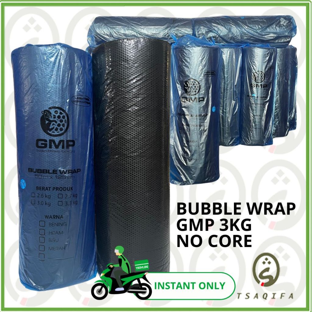 

Bubble Wrap Roll GMP 3KG NO CORE Tebal 125CM x 50M Hitam Tebal Murah Surabaya Bubble Wrap Tebal