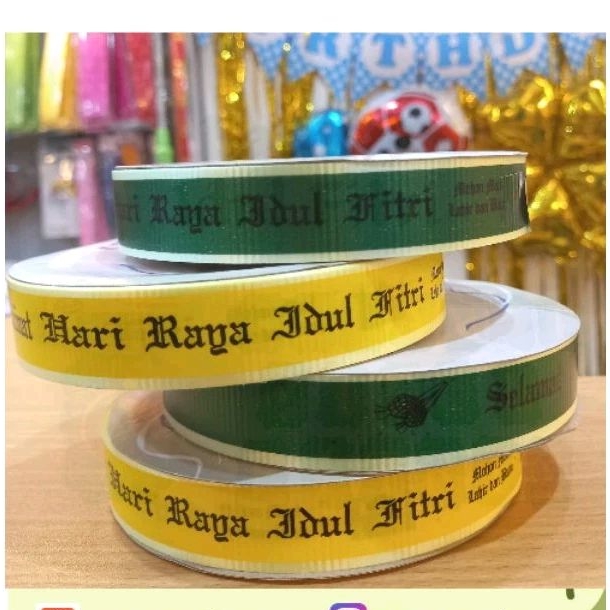 

10 Meter Pita Kado Idul Fitri 1,5 Cm 10 meter / Pita Hiasan Kado Parcel / Pita Ribbon Idul Fitri / Pita kertas / Pita Jepang
