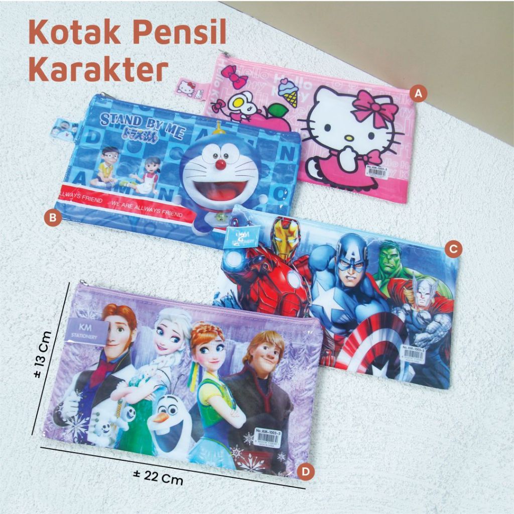 

Tempat Pensil Disney / Kotak Pensil Map File/ Zipper Bag