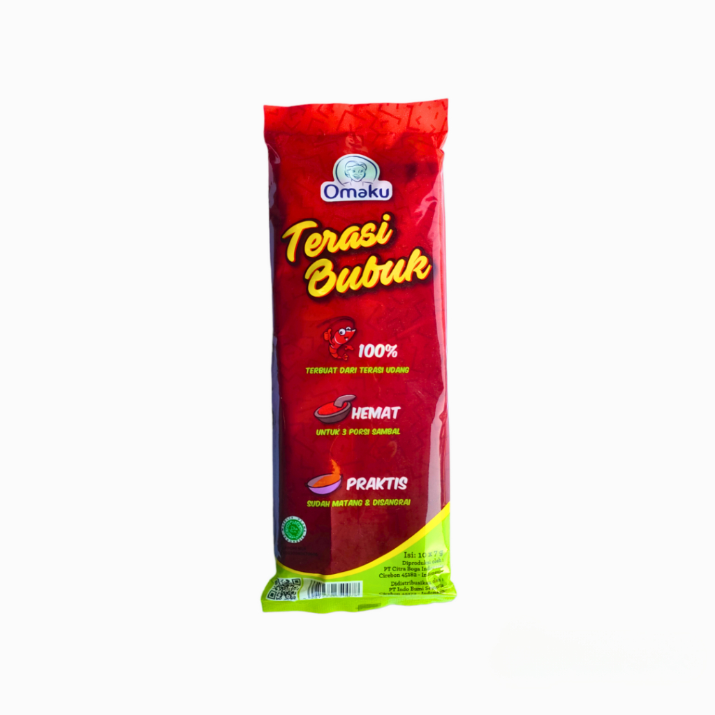 

Terasi bubuk omaku 1 renteng isi 10 / terasi instan omaku / terasi sachet