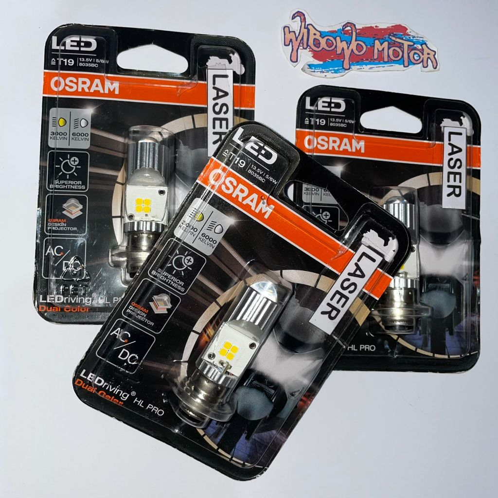 DOP DEPAN LED LAMPU LED H6 LAMPU UTAMA MOTOR BEAT, VARIO, VEGA, JUPITER, SHOGUN, SMASH OSRAM LASER