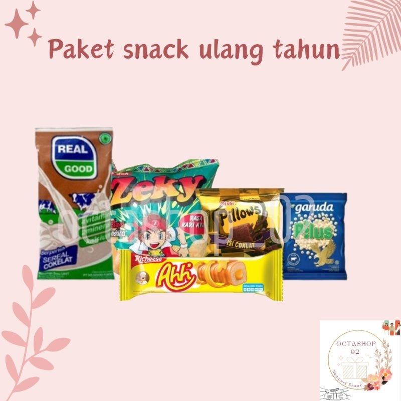 

Snack Ulang Tahun Kemasan ziplock//Paket Snack/Hampers//Gift