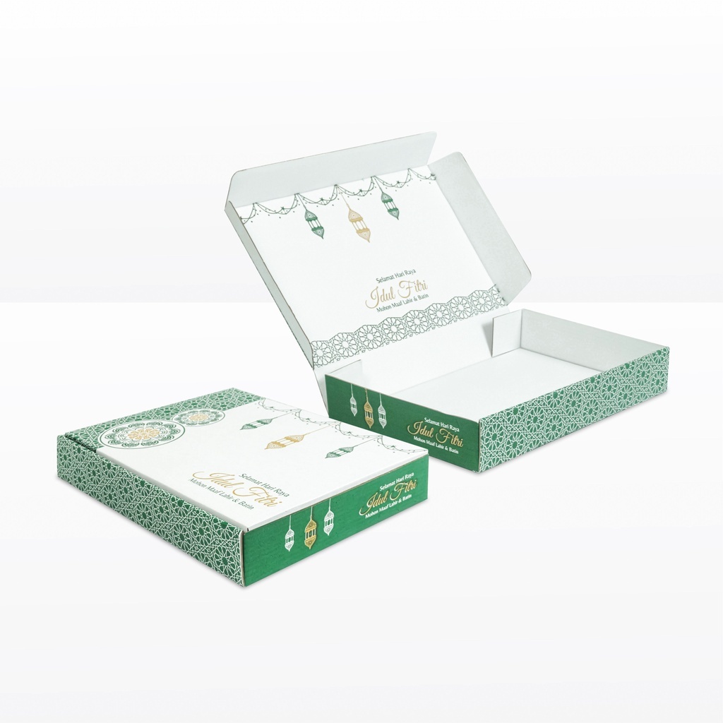 

Box 30x21x5 cm (KuKer Toples KOTAK isi 4, 250 gr), Kardus/Karton/Kue Kering/kuker/hampers/idul fitri/eid mubarak