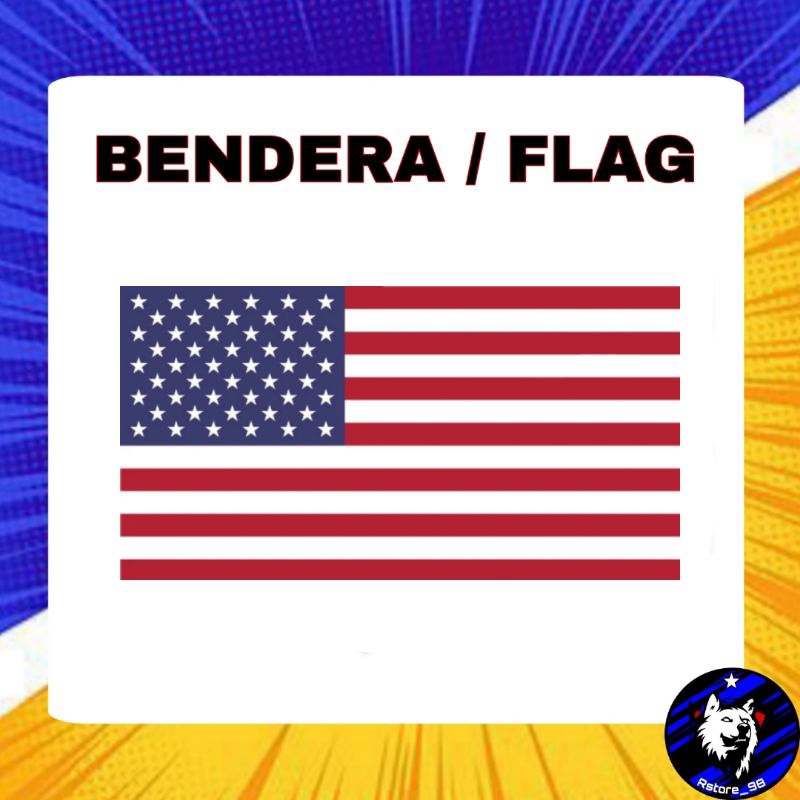 (BEST QUALITY) BENDERA / FLAG KAIN AMERIKA SERIKAT UNITED STAT AMERIKA