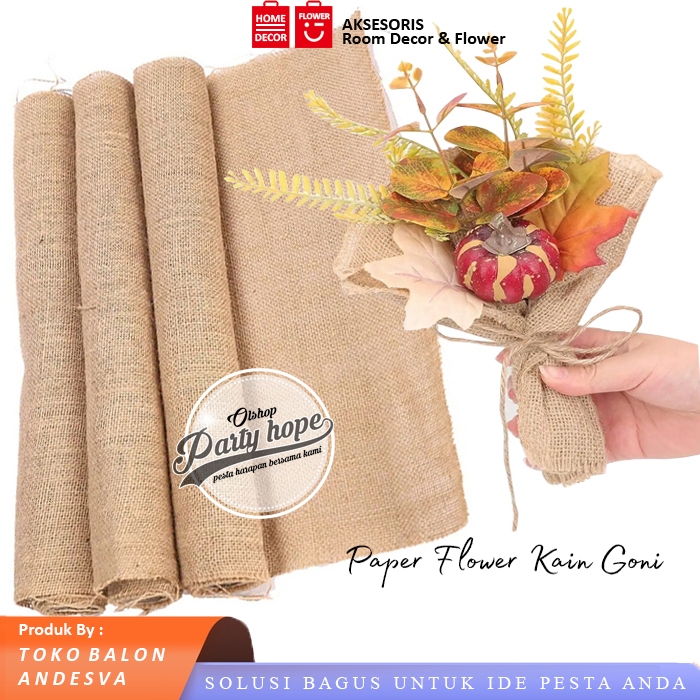 

kain goni per roll / wraping flower karung goni burlap 1 rol 5 yard / kain goni lembaran