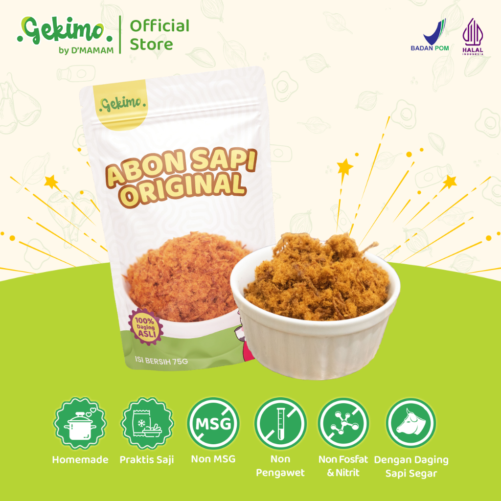 

DMAMAM Abon Sapi Original Gekimo / Homemade / BPOM & HALAL / Travel Friendly