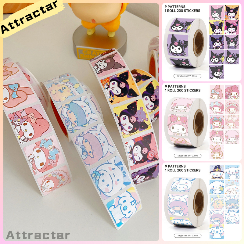 

In Stock✨ 200pcs Stiker Gulungan Kartun Lucu Stiker Segel Bentuk Kotak Dekoratif Kreatif Stiker Label Thank You Sanrio lotso Aesthetic Waterproof Sticker Motif Kartun Mobil Untuk Dekorasi Pesta Ulang Tahun Anak